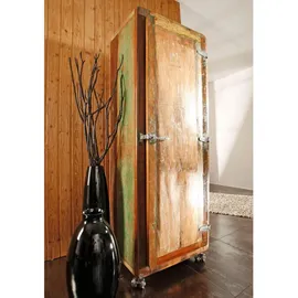 Massivmoebel24 Schrank Altholz 60 x 165 x 48 cm Mehrfarbig