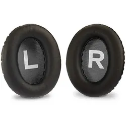 Lindy Lederohrkissen - Schwarz (Packung mit 2)