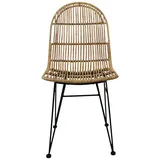 Lycce Esszimmerstuhl Rattanstuhl VIVI Korbstuhl Flechtstuhl modernes Design - hellbraun braun