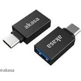 Akasa USB-C auf USB-A Adapter 2 m Schwarz