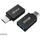 Akasa USB-C auf USB-A Adapter 2 m Schwarz