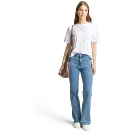 Tom Tailor T-Shirt mit Herz-Stickereien Weiß L