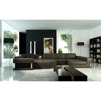 JVmoebel Ecksofa Ledersofa Couch Wohnlandschaft Ecksofa Eck Design Modern Sofa, Made in Europa braun