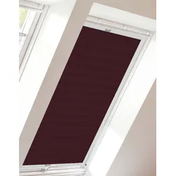Dachfensterplissee SUNLINES "StartUp Style Crush", lila (brombeere, weiß), B:97,3cm H:99,5cm, Obermaterial: 100% Polyester, Plissees, mit Führungsschienen