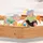 Relaxdays Holzsandkasten mit Sandkastenvlies braun