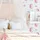 wall-art Mustertapete Kinderzimmer Vliestapete 0,48 m x 5,28 m Rosa/Mehrfarbig