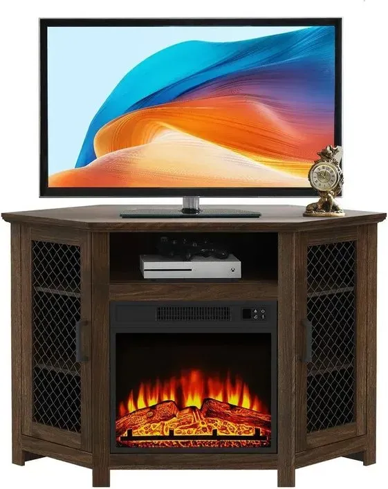 Parrot Uncle TV-Ständer mit elektrischem Kamin, für Fernseher bis zu 55