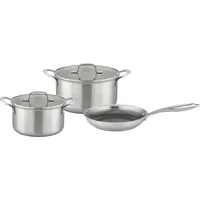 GSW Inoxxa Black Topf-Set 5-tlg. Kochtopf