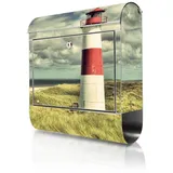 banjado Leuchtturm Sylt Edelstahl inkl. Zeitungsfach
