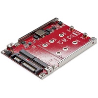 Startech StarTech.com M.2 auf SATA Adapter - Dual Slot M.2 NGFF SSD Adapter für 2,5in Laufwerke - RAID
