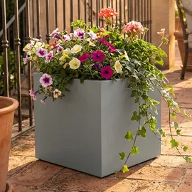 ethick Blumentopf Quadratisch 38 38 x 38 x 32 cm Grau