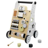 Baby Walker Lauflernhilfe Holz Gehfrei Laufwagen Spielaktivitäten Steckspiel