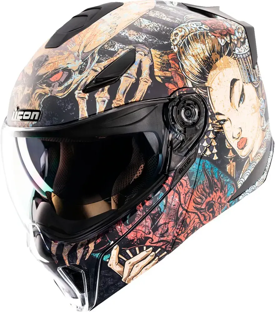 Icon ThresholdTM Odokuro Modularhelm - Black / Blue / Brown / Red / Tan / White - L