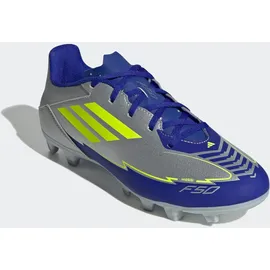 adidas F50 Club FG/MG Herren silver met./solar yellow/lucid blue 48