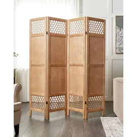 Beliani Raumteiler Certosa Hellbraun 163 cm 170 cm