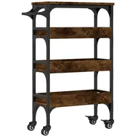 VidaXL Küchenwagen Räuchereiche 53x20x76 cm Holzwerkstoff
