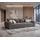 JOB Bigsofa Cord 3-Sitzer Grau