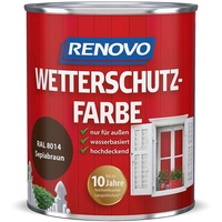 Renovo Wetterschutzfarbe Sepiabraun 8014, 750 ml