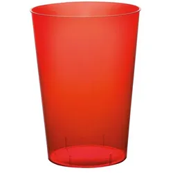 900 Mehrweg Becher rot transparent Plastikbecher 230ml Wiederverwendbar bunt