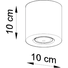 Sollux Deckenleuchte ORBIS 1xGU10 10W Holz 10x10x10cm Sollux Lighting