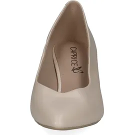 CAPRICE Pumps aus Leder mit Trichterabsatz, Cremefarben (Cream Perlato), 40.5 EU | Gr.: