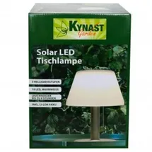 KYNAST GARDEN Solar LED Tischlampe Edelstahl/Kunststoff 20 cm Ø 28 cm Höhe 1 Stück Weiß