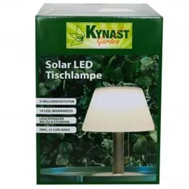 KYNAST GARDEN Solar LED Tischlampe Edelstahl/Kunststoff 20 cm Ø 28 cm Höhe 1 Stück Weiß