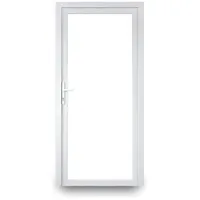 Werkzeugbilligercom Nebeneingangstür - 2-fach-Verglasung - 60mm Profil - Ganzglas - innenöffnend - Weiß - BxH: 1000 x 2100 mm - DIN Links