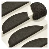 vidaXL Stufenmatten Selbstklebend 15 Stk. 56x17x3 cm Anthrazit Halbrund