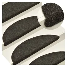 vidaXL Stufenmatten Selbstklebend 15 Stk. 56x17x3 cm Anthrazit Halbrund