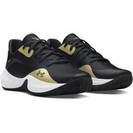 Under Armour Lockdown 7 Low Basketballschuhe 001 black/metallic gold/black 44.5