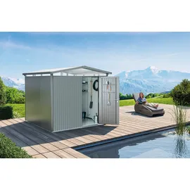 Biohort Panorama P4 2,57 x 2,57 m quarzgrau-metallic Einzeltür