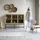 Tikamoon Niedriger Vitrinenschrank Babeth 160 cm Beige