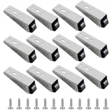 12 Stück Bockrollen Kleine Rollen für Möbel Mini Bockrolle mit Schrauben Möbelrollen Klein mit Schrauben für Transportbrett Schreibtisch Schrank Tisch Kleingeräte