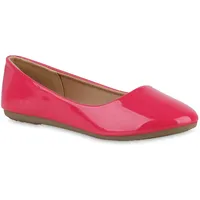 VAN HILL Damen Klassische Ballerinas in Fuchsia Lack