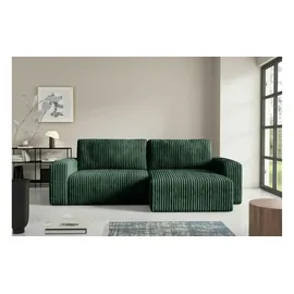 furnisell Ecksofa mit Schlaffunktion Fano ¦ grün ¦ Maße (cm): B: 252 H: 70