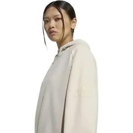 adidas Damen Soft Lux Zip Hoodie Jacke (Größe L, beige)