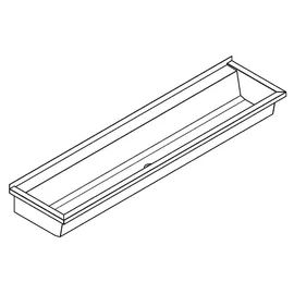 KWC Waschrinne, PLANOX, Edelstahl, W.-Mont., 1800x210x442 mm, m. Arm-bank