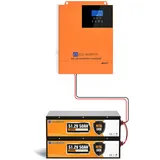 ECO-WORTHY Solaranlage Komplettset 48V 5KWh mit LiFePO4 Batterie 48V 50Ah +5000W Hybrid Inverter,Solaranlage Komplettset mit Speicher für Netzunabhängige
