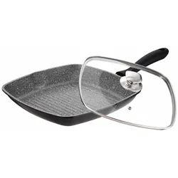 Grillpfanne Alu Guss Ø28cm Steakpfanne Fischpfanne Pfanne braten Induktion