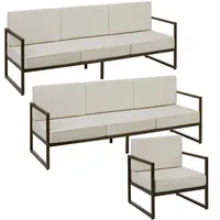 Tectake tectake® Garten-Loungeset für 7 Personen, Dicke der Sitzpolster