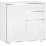 [en.casa] Sideboard Paarl 74 x 79 x 36 cm Weiß