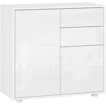 [en.casa] Sideboard Paarl 74 x 79 x 36 cm Weiß