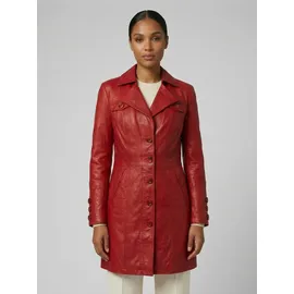 Ricano Lucy, Damen, Ledermantel (Slim Fit) – echtes Lamm Leder – Einreiher rot, L, - L