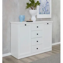 Sideboard HOME AFFAIRE "Örebro", weiß, Sideboards, Kommode, zeitloser Landhausstil, mit Vollauszug