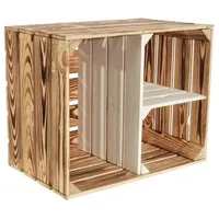 CHICCIE 3 Set Geflammte Obstkiste 50x40x30 - Hell Geflammt