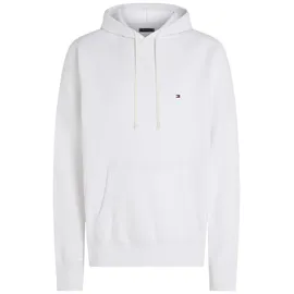 Tommy Hilfiger Herren Hoodie Essential Fleece Regular Fit, Weiß (White), 3XL