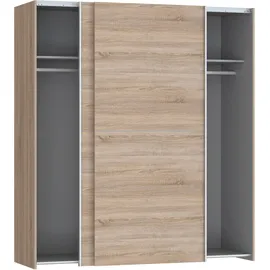 Forte Schwebetürenschrank Dederik 170 x 191 x 61,2 cm Braun