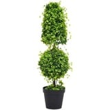 vidaXL Künstlicher Buchsbaum mit Topf Grün 100 cm