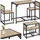 Tectake tectake® Sitzgruppe, 3-teilig, Industrial Style, mit höhenverstellbaren Kunststofffüßen